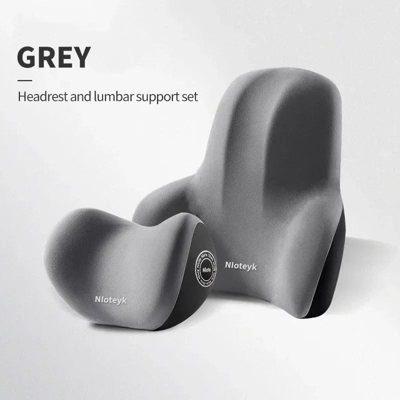 MEMORY FOAM CAR NECK & LUMBAR SUPPORT SET