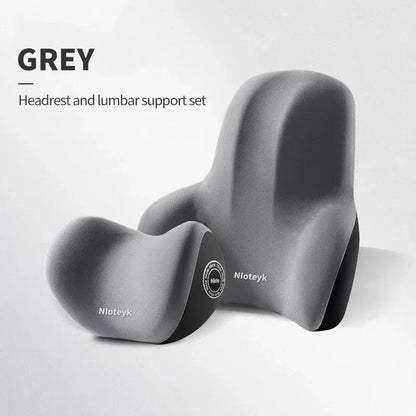 MEMORY FOAM CAR NECK & LUMBAR SUPPORT SET