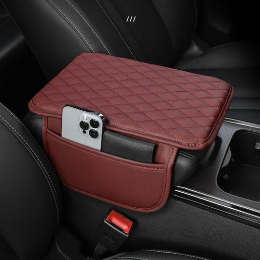 PREMIUM PU LEATHER CAR ARMREST ORGANIZER