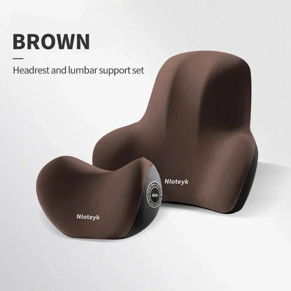 MEMORY FOAM CAR NECK & LUMBAR SUPPORT SET