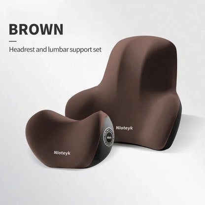 MEMORY FOAM CAR NECK & LUMBAR SUPPORT SET